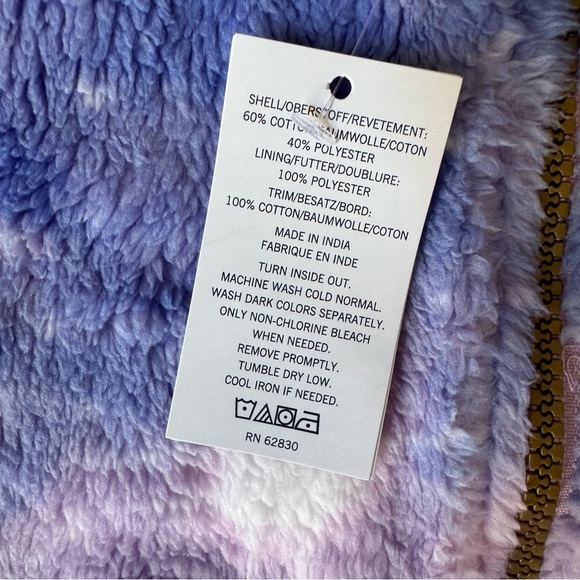 Lands' End Kids purple Reversible Sherpa Fleece Hoodie Full Zip Girls XXL 16/18 - Picture 7 of 9